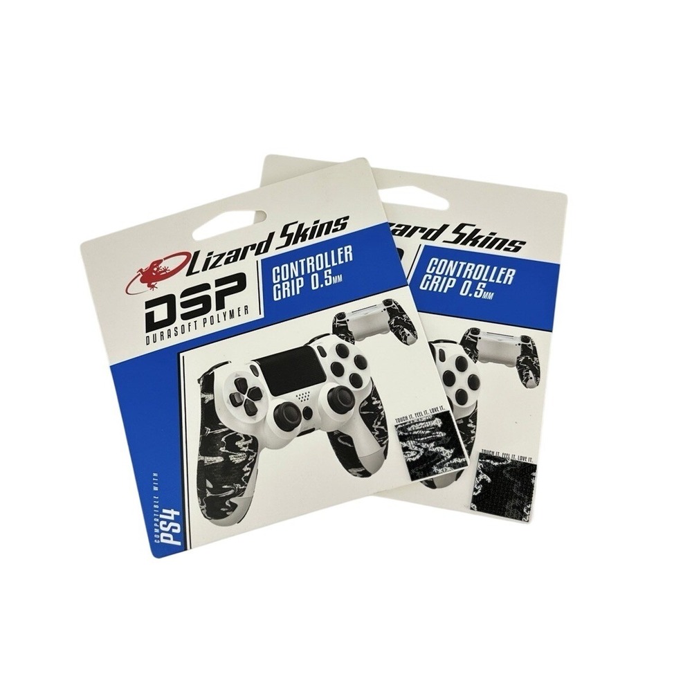 2 Pack Lizard Skins DSP Controller Grip PS4 Black Camo 0.5mm NEW